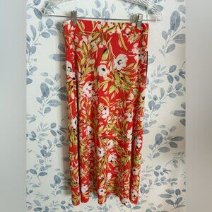 Black Label by Evan Picone Women’s Floral A-line Maxi Skirt XS. New w tag
